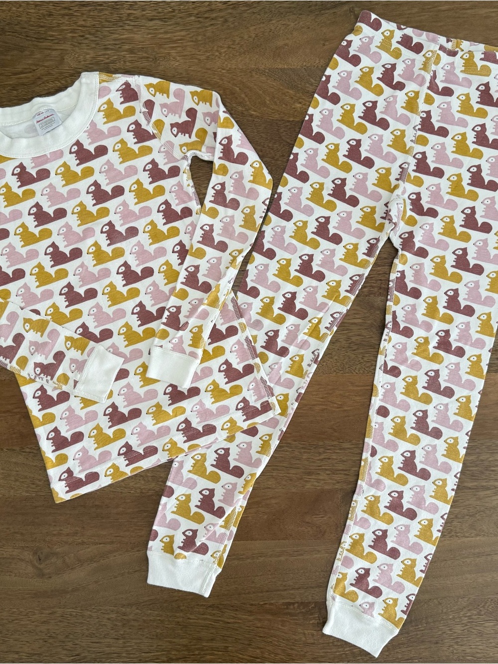 Hanna Andersson Two Piece Organic Cotton Squirrel Pajamas